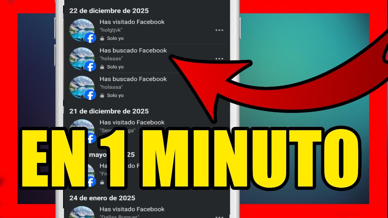 como VER HISTORIAL de BUSQUEDAS en FACEBOOK ✅2026✅