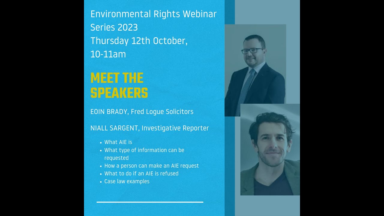 Environmental Rights Webinar Series 2023: Access to Information on the Environment (AIE)