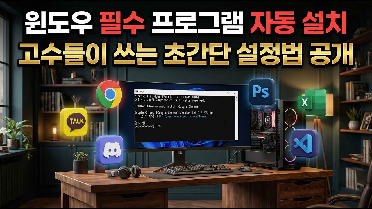 윈도우 필수 프로그램 자동설치, 고수들이 쓰는 초간단 설정법 공개