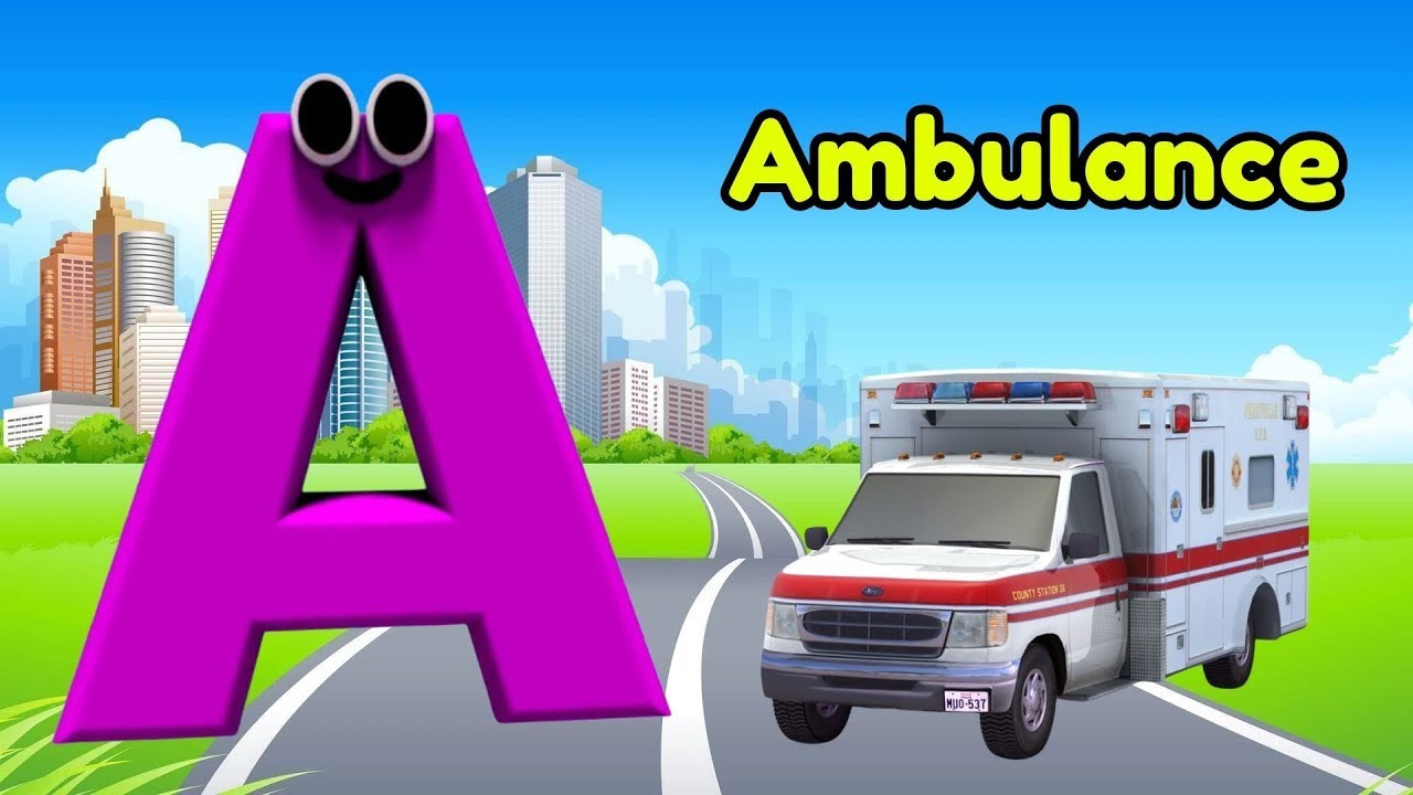 ABC Song Phonics, Transportation Song, ABC Song, Alphabet Educational Song A to Z for kids