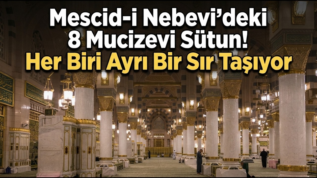 Mescid-i Nebevi’deki 8 Mucizevi Sütun! Her Biri Ayrı Bir Sır Taşıyor #MescidiNebevi #sütunlar #Ravza