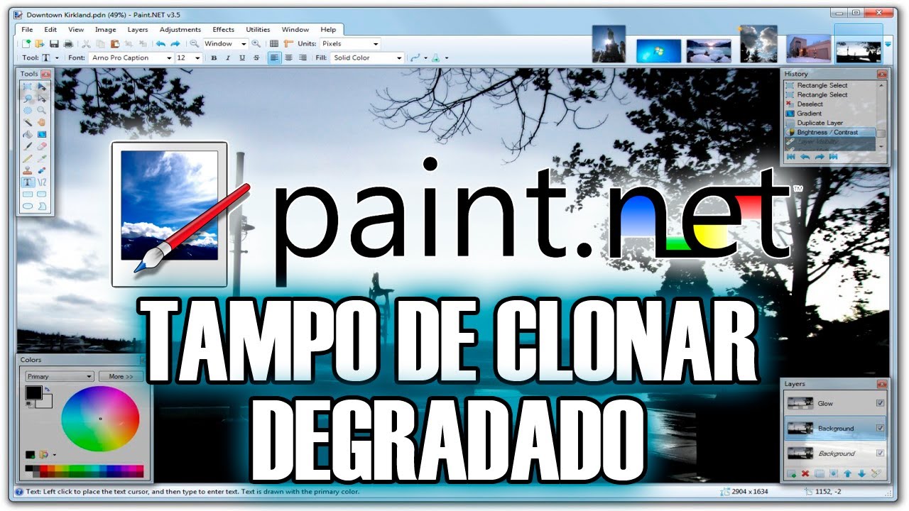 Paint NET - Tutorial - Parte #8 - Tampon de Clonar y degradado
