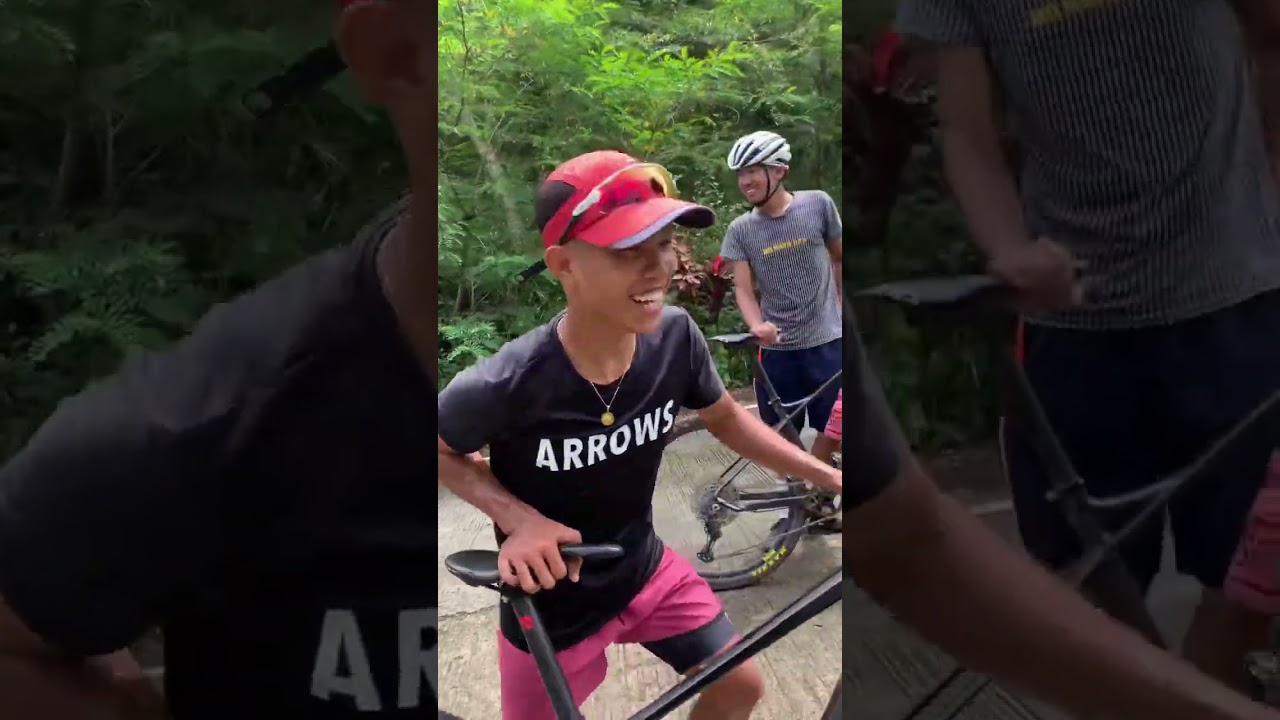 PUSH YOUR BIKE ON CLIMB BECAUSE ITS HARD😩