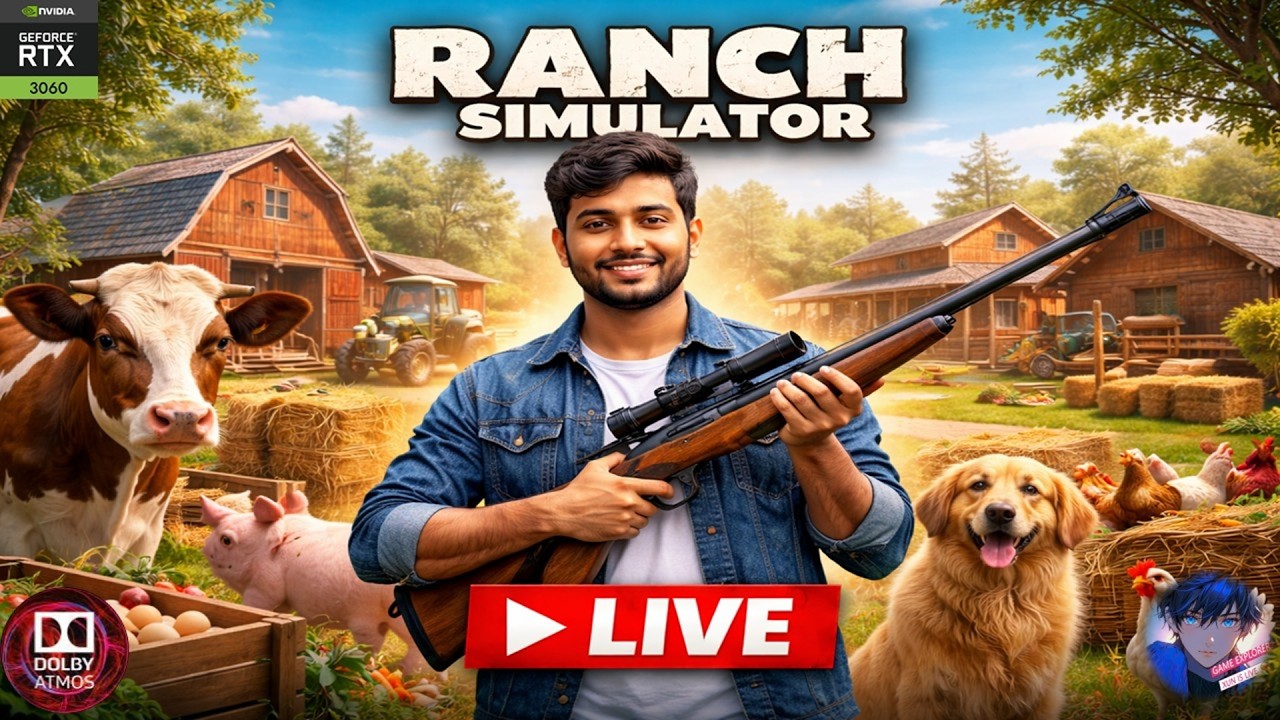 Ranch Simulator Live 🔥 Building My Dream Farm in Real Time | Game Explorer is Live #xuntunma