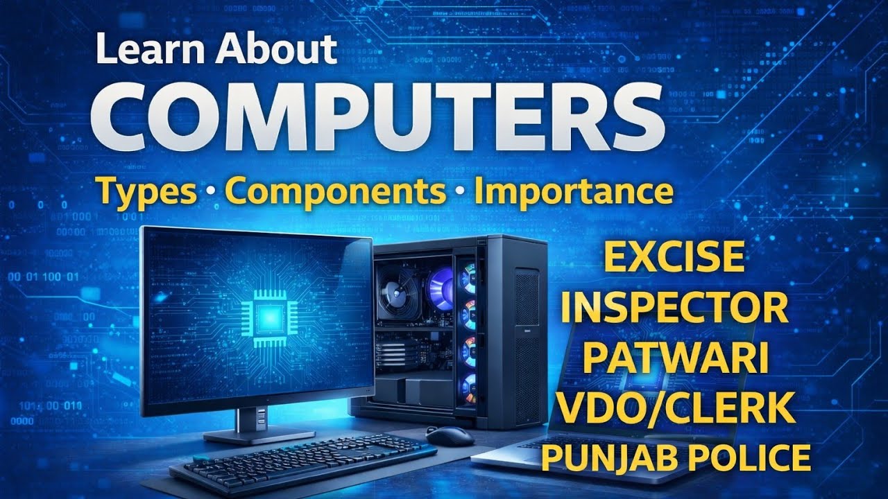 CLASS 21 – COMPUTER PYQ’s | EXCISE • INSPECTOR • PATWARI • VDO • CLERK • PUNJAB POLICE | PSSSB PPSC