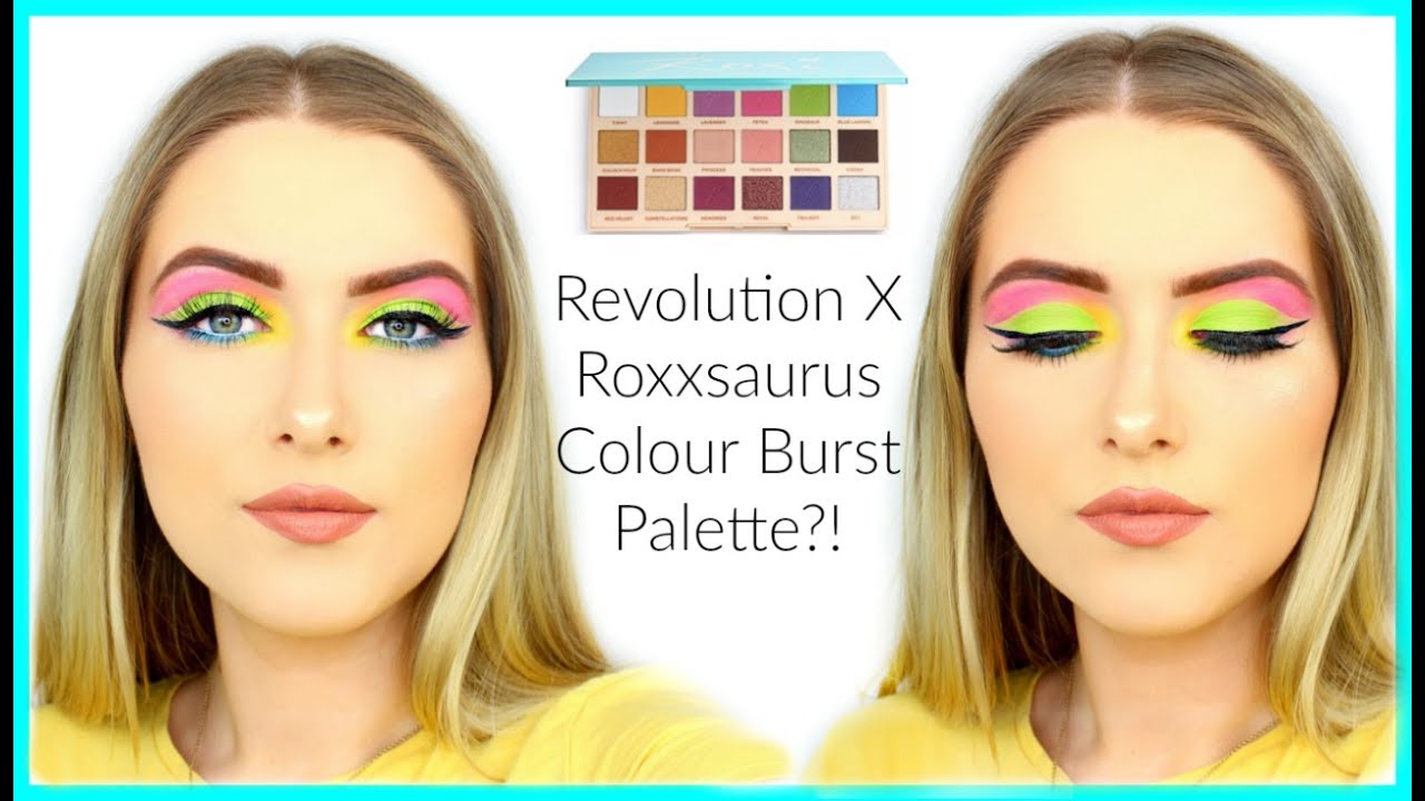 REVOLUTION X ROXXSAURUS COLOUR BURST EYESHADOW PALETTE REVIEW! | shivonmakeupbiz