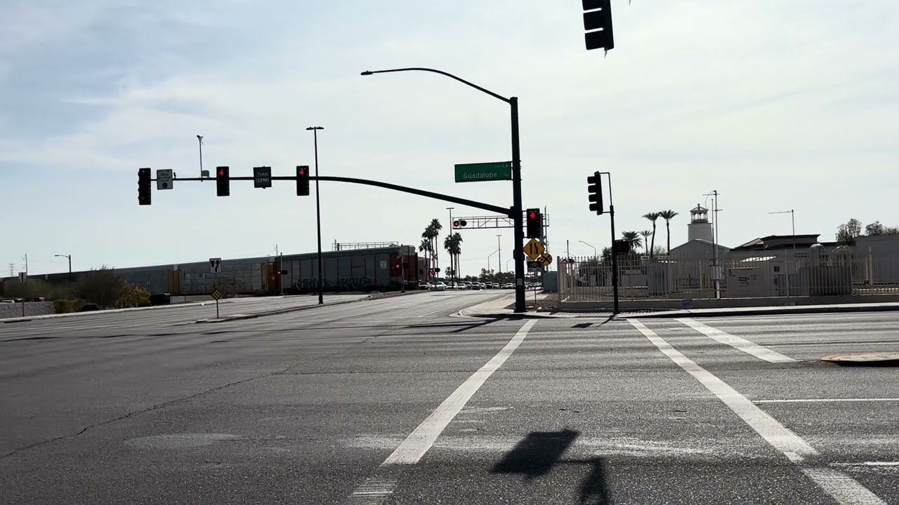 Cooper and Guadalupe intersection clears for train
