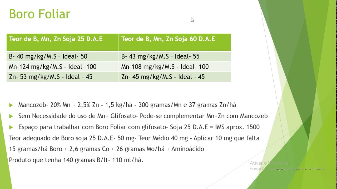 Aula 17- Manejo de Adubação de Boro para Altas Produtividades
