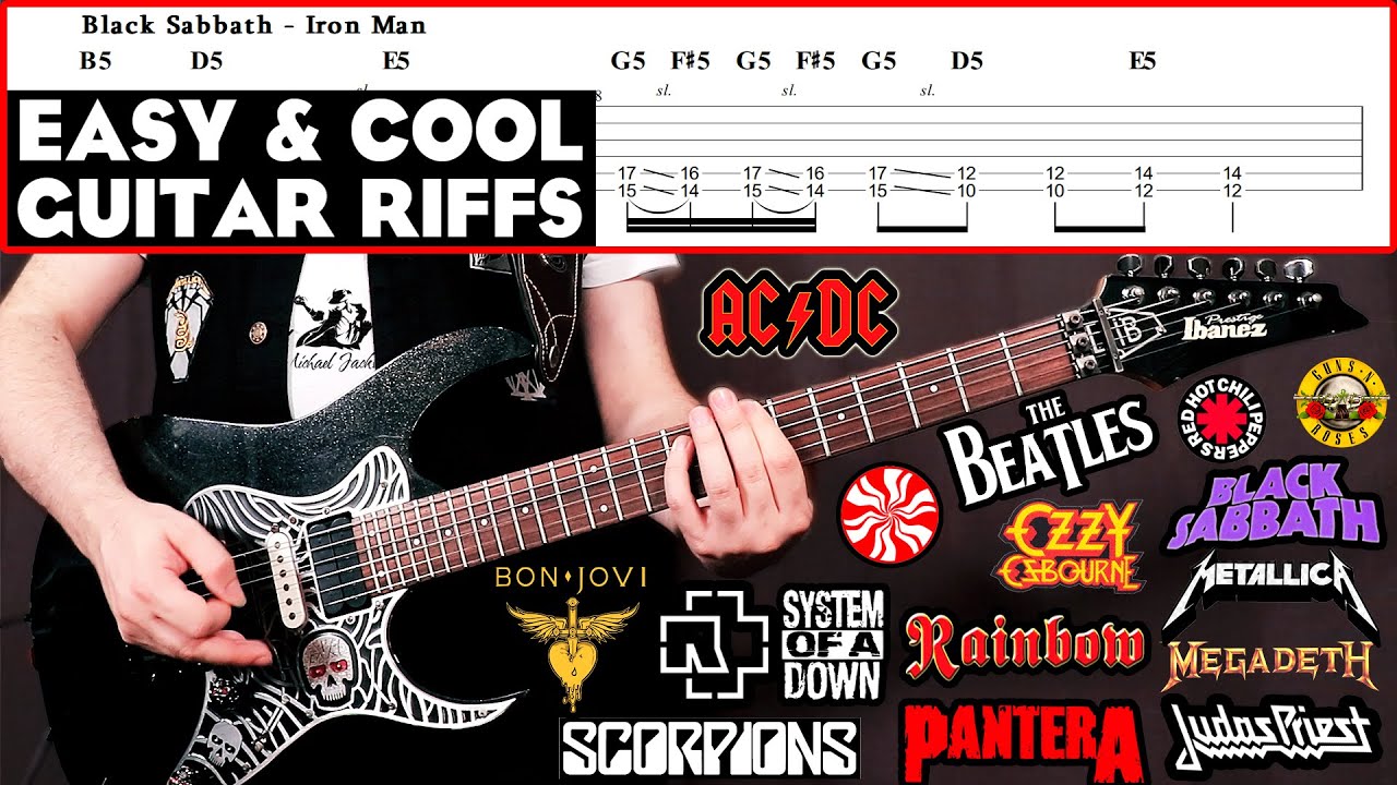 30 Easy & Cool Guitar Riffs You Should Know | With Tabs