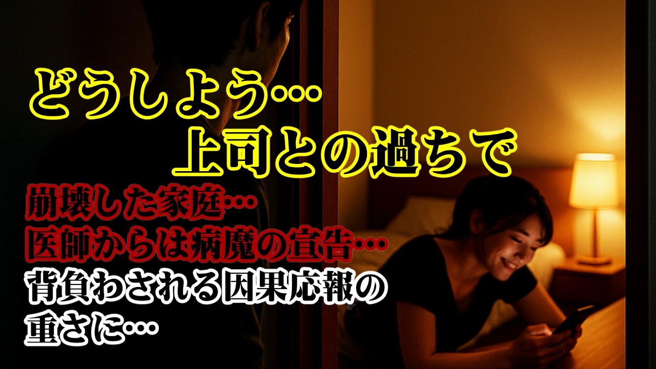 【離婚】どうしよう…職場の上司との過ちで崩壊した家庭…守るはずだった最後の居場所を失い医師からは病魔の宣告…老いてなお背負わされる因果応報の重さ…私は今も償いの途中にいる…【シタ妻】