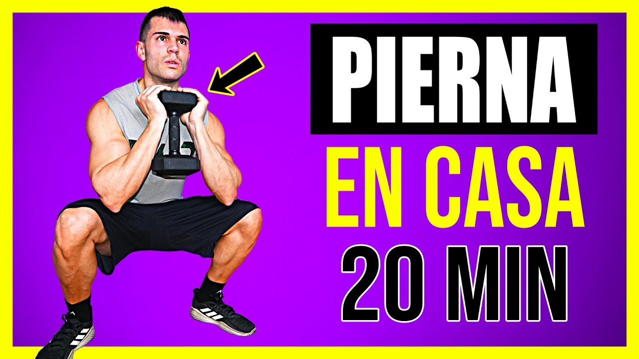 Rutina de PIERNA En Casa con MANCUERNAS [20 MINUTOS] 💥 Ejercicios para PIERNAS FUERTES (Con PESO!!)