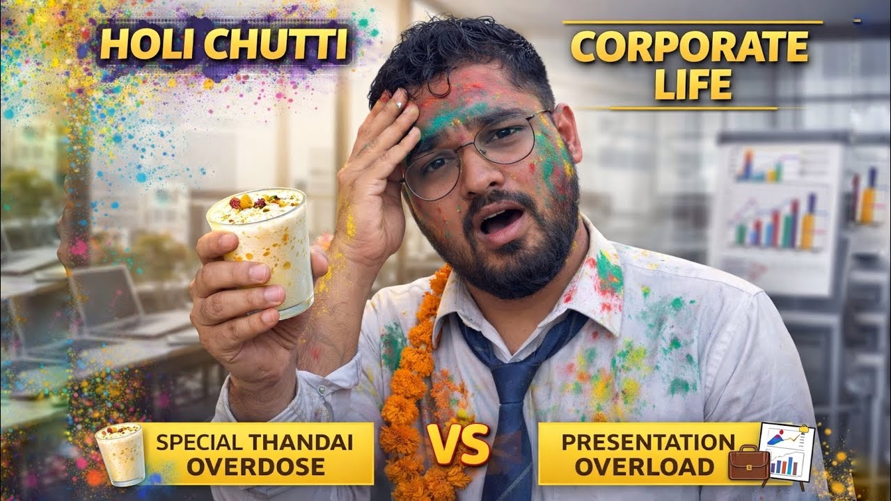Holi Chutti Ka Nasha vs Corporate Life 😵‍💼 | Thandai Hangover Continues! 🌈🥛