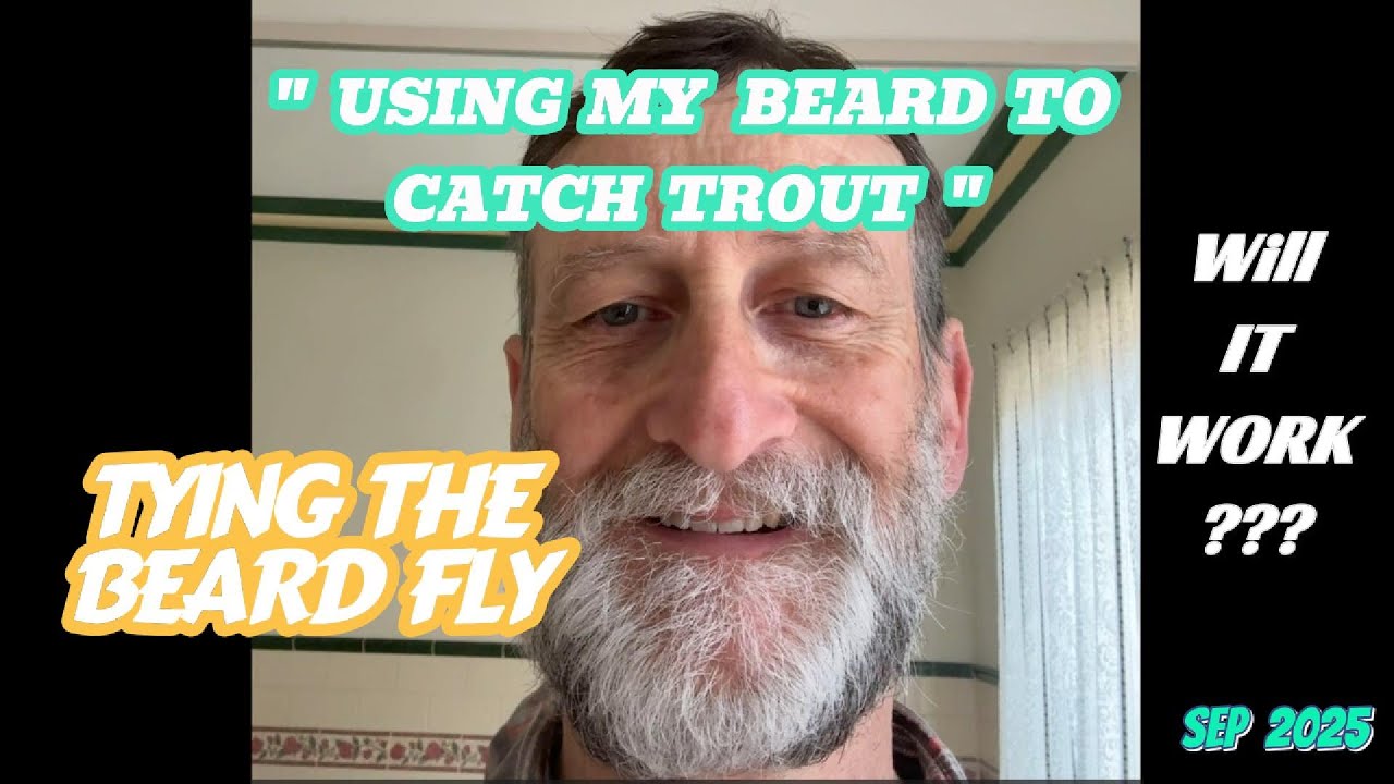 Can my BEARD Catch a TROUT?? Tying a fly with my beard. #flyfishing  #flytying #fishing