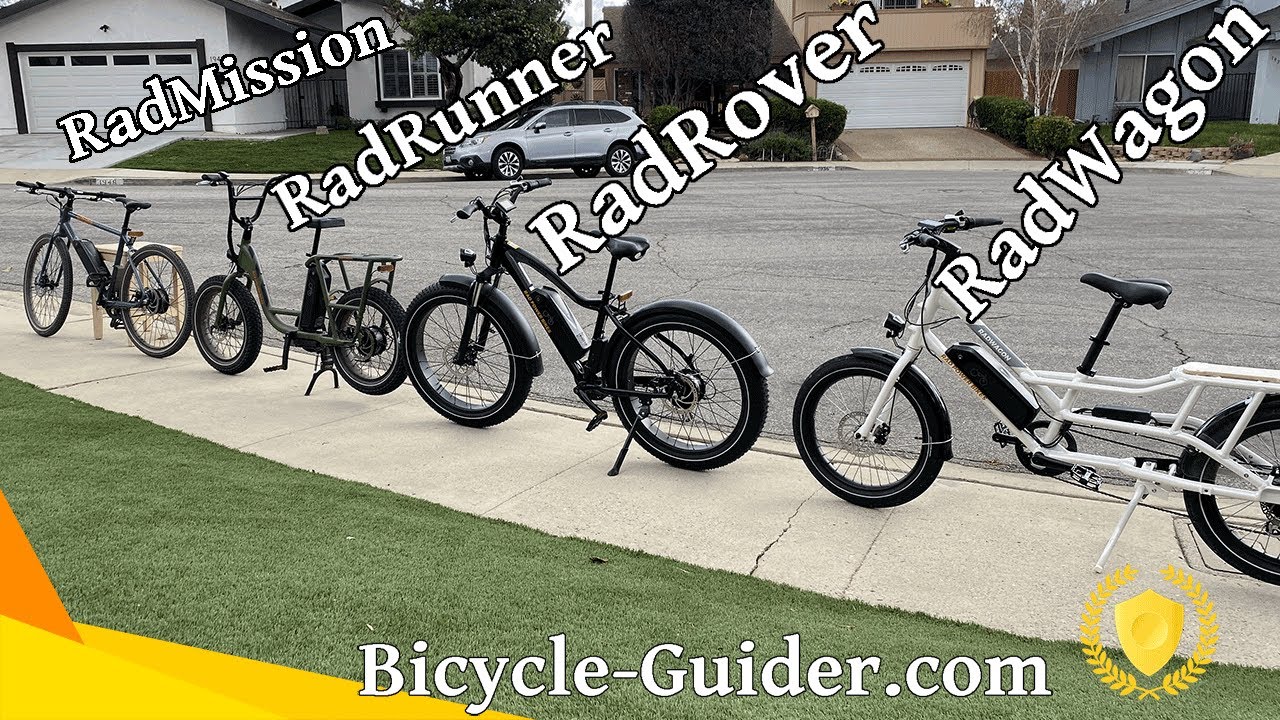 RadMission, RadRunner, RadRover and RadWagon - Side By Side (By Rad Power Bikes)