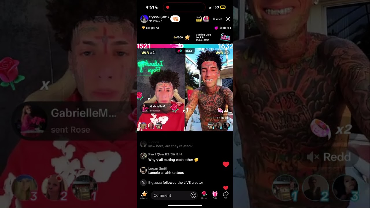 Kodiyakredd and flysoulja on TikTok live‼️ (ft: bad Dollie) *Hakeem*￼￼