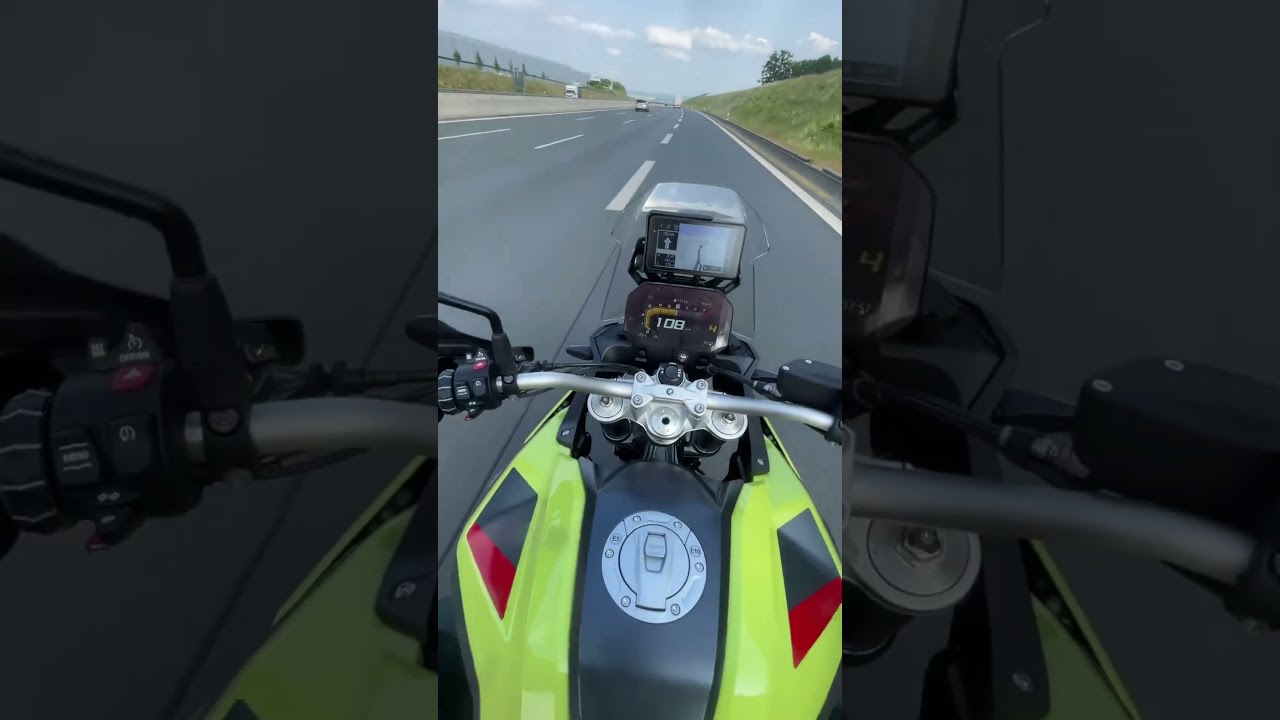 BMW F900 GS top speed on the autobahn with offroad tires. #f900gs #topspeed