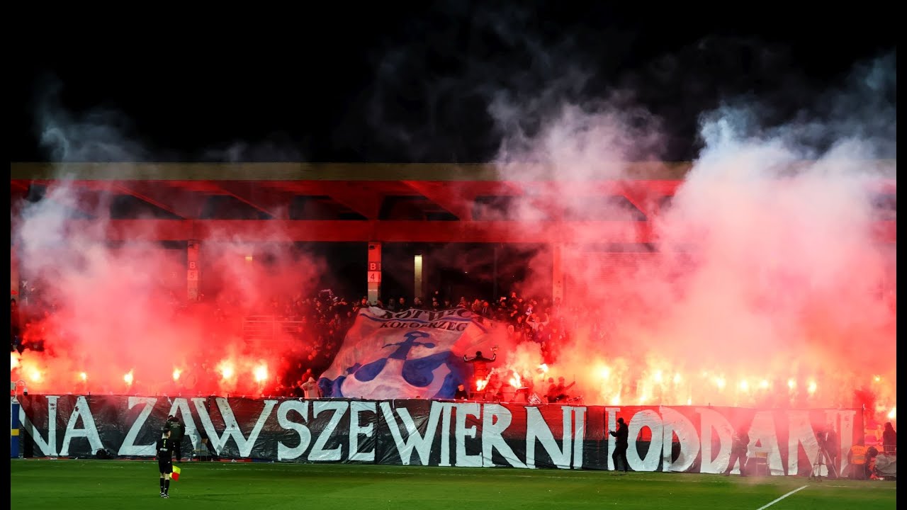 Doping i oprawa meczu Kotwica Kołobrzeg - Arka Gdynia