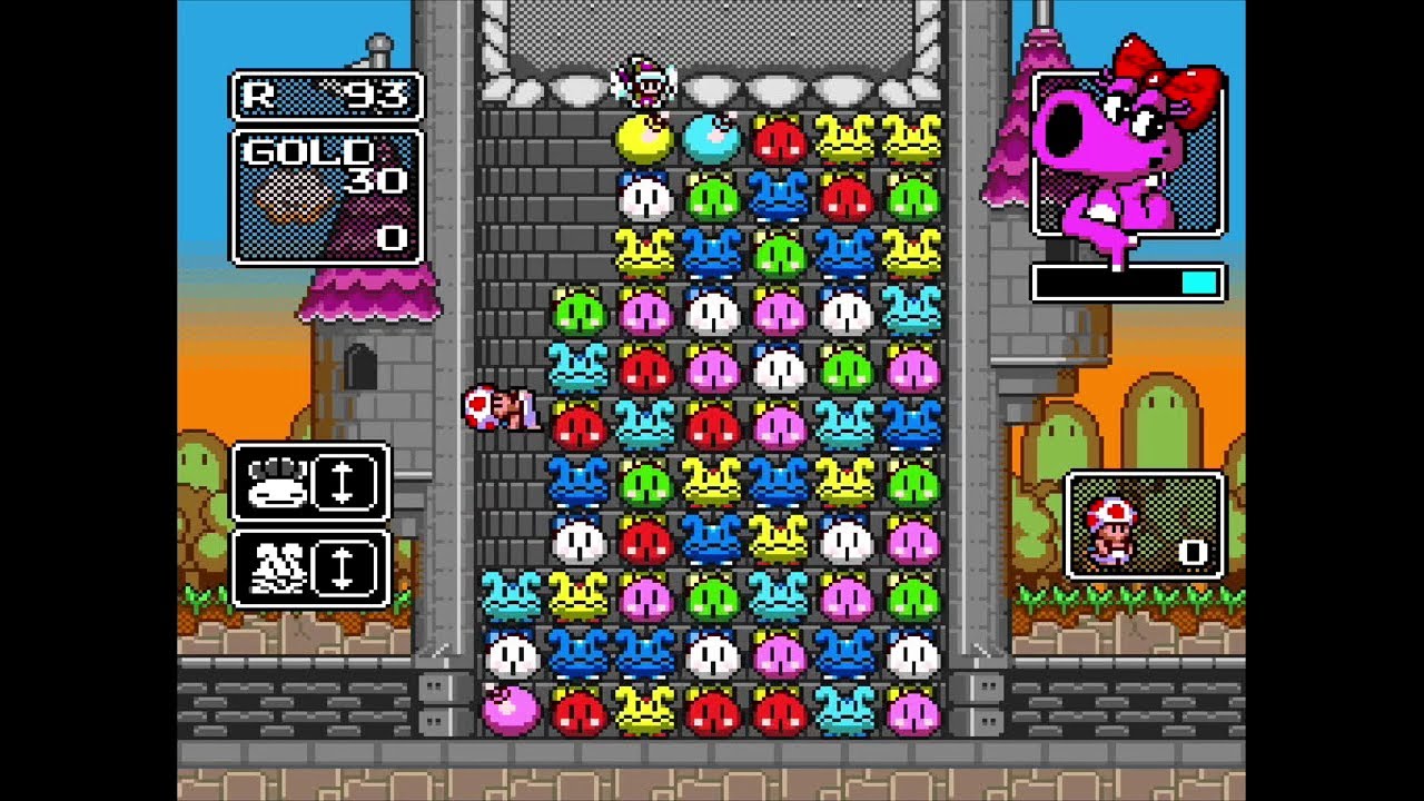 Wario's Woods SNES: Round Clear (1-99) (No Continues)