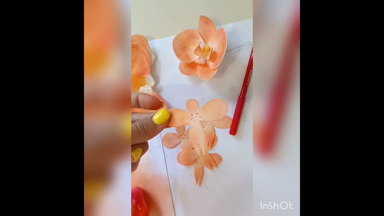 Орхидея из фоамирана своими руками/ МК орхидеи/ интерьерная орхидея