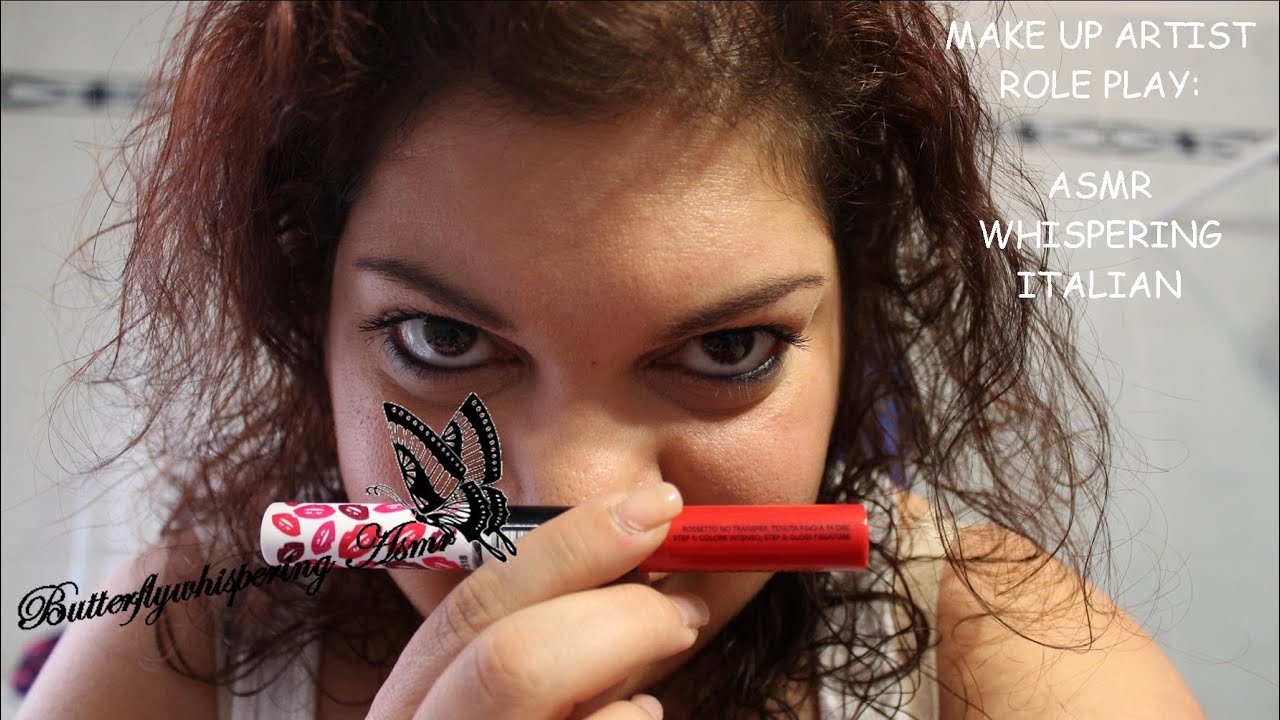 ASMR Italian Whispering Role Play: Make Up Artist