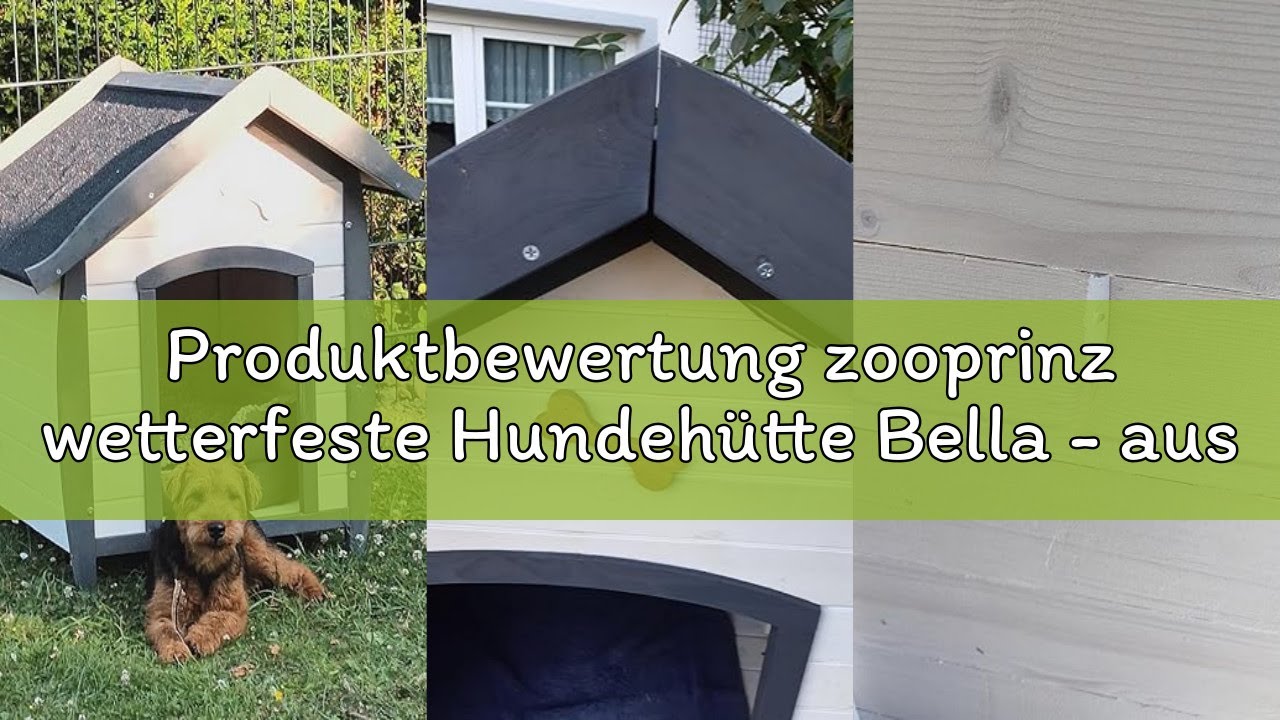 Produktbewertung zooprinz wetterfeste Hundehütte Bella - aus massivem Holz - perfekt für draußen - m