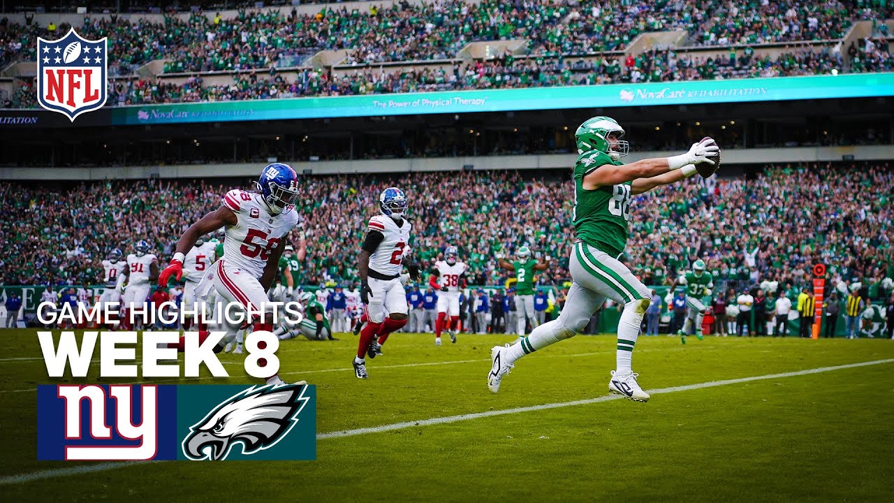 New York Giants vs Philadelphia Eagles Game Highlights | 2025 NFL Season Week 8