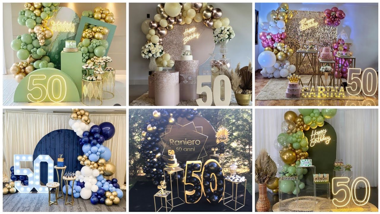 Latest 50th Birthday Decoration Ideas||Birthday Decorations for Adults | Best 50th Birthday Decor