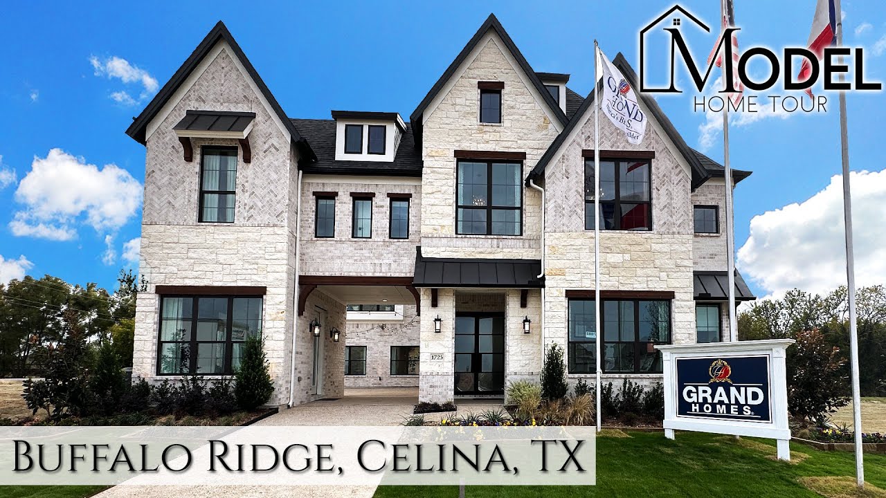 New Construction Homes in Dallas  - Model Home Tour Grand Homes Buffalo Ridge Celina, TX