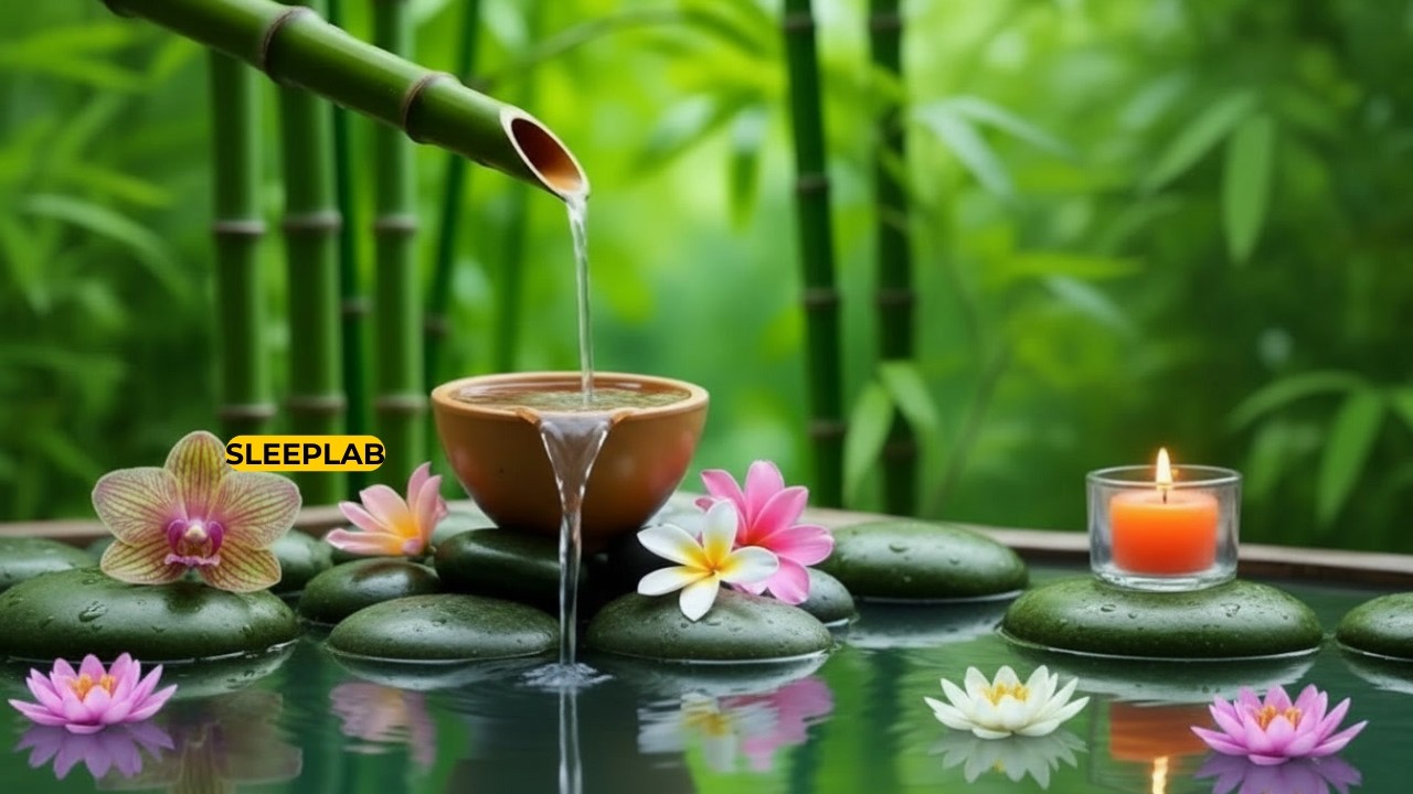 Relaxing music Relieves stress 🌿Bamboo Fountain Sleep #2