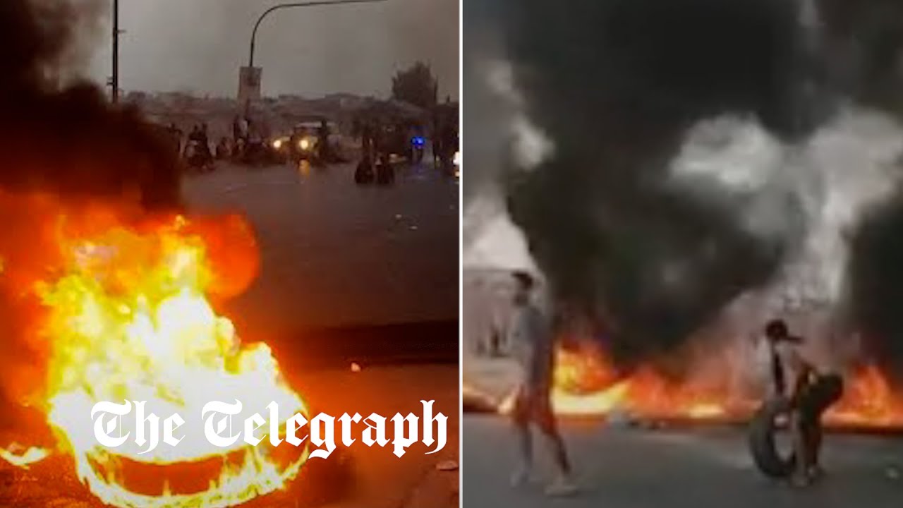 Fires lit and roads blocked in Iraq in protests over power shortages