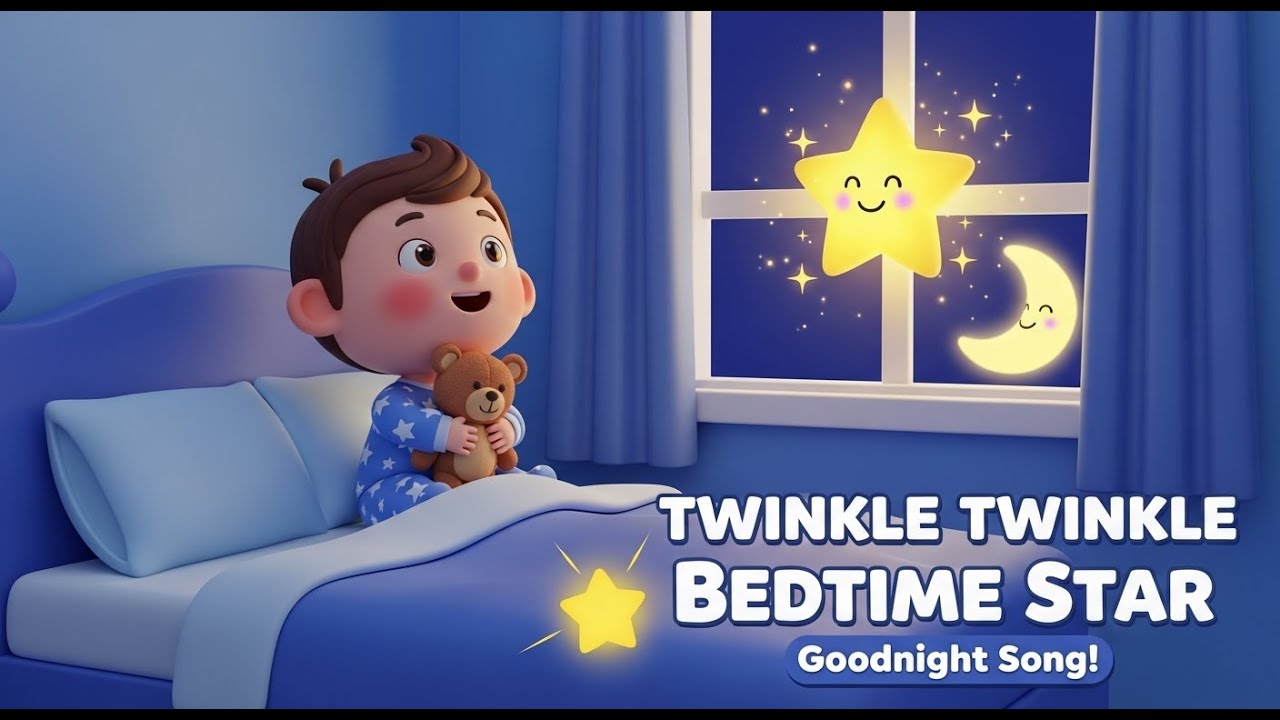 Twinkle Twinkle Bedtime Star 🌙|Cozy Goodnight Song for Kids