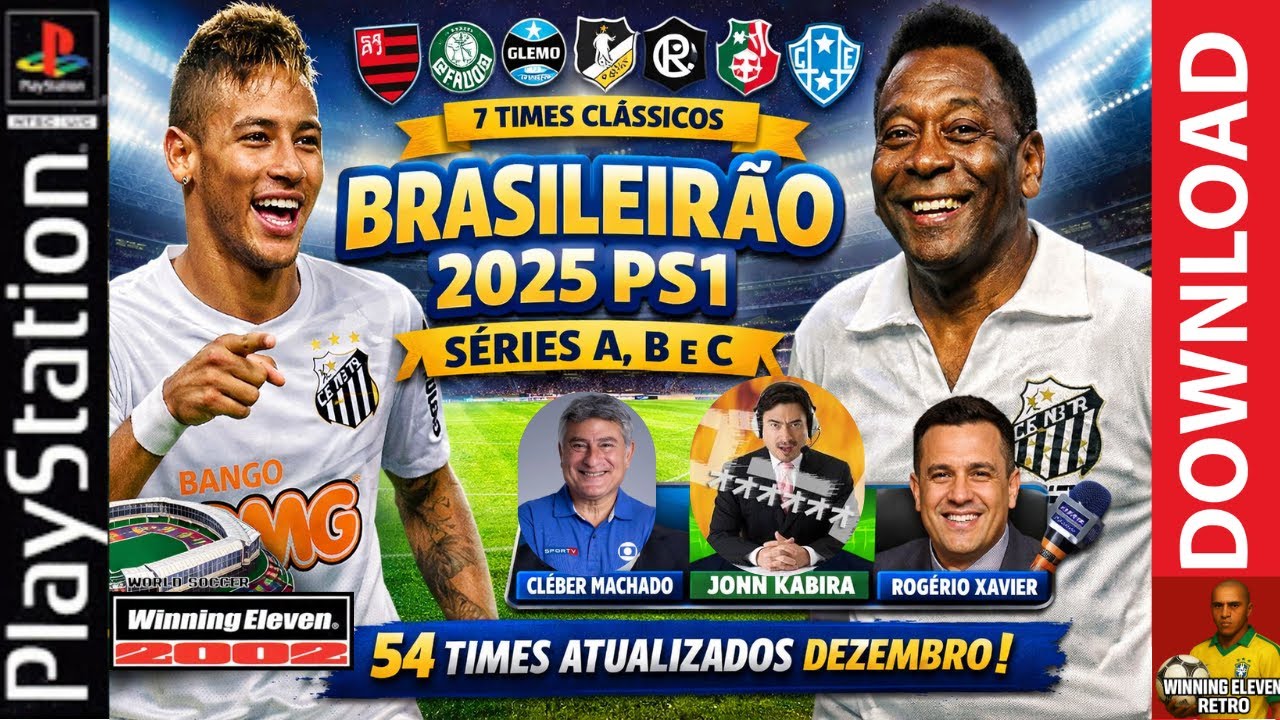WE2002 Brasileir&atilde;o 2025 (PS1) 🇧🇷  (LINK DIRETO) Novos Est&aacute;dios | 54 times + Cl&aacute;ssicos | by WElegends
