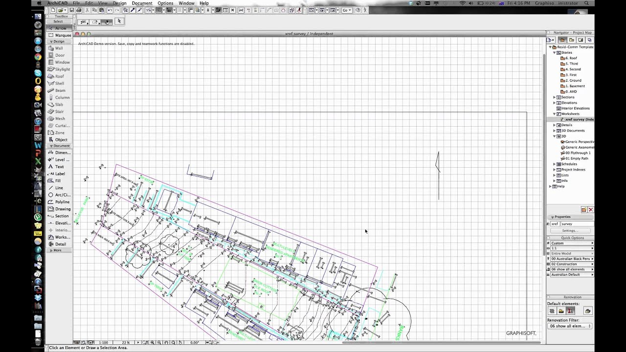 Survey import to ArchiCAD - referring to surveyors units