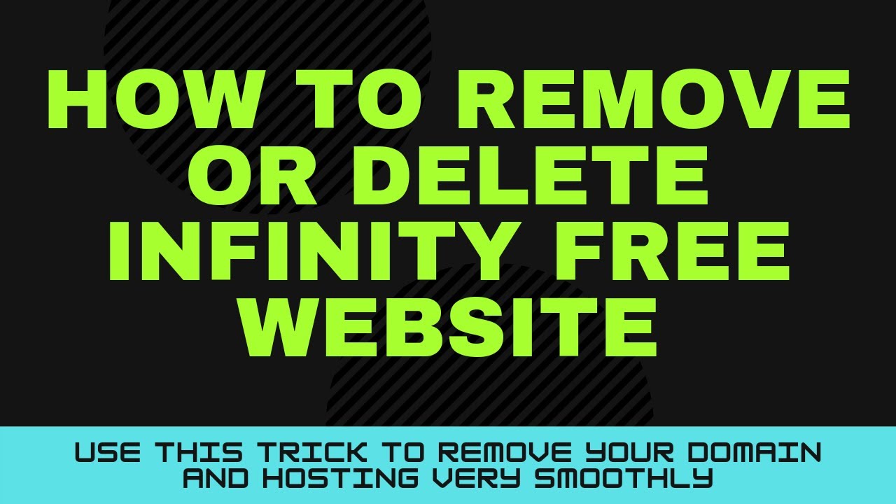 How to delete infinity free account | how to deactivate domain and hosting in infinity free in 2025