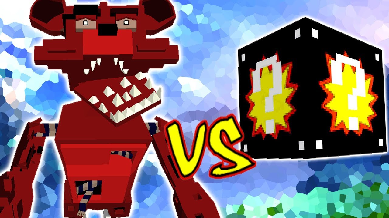 HORROR FOXY VS  SUPER LUCKY BLOCK (MINECRAFT LUCKY BLOCK CHALLENGE)
