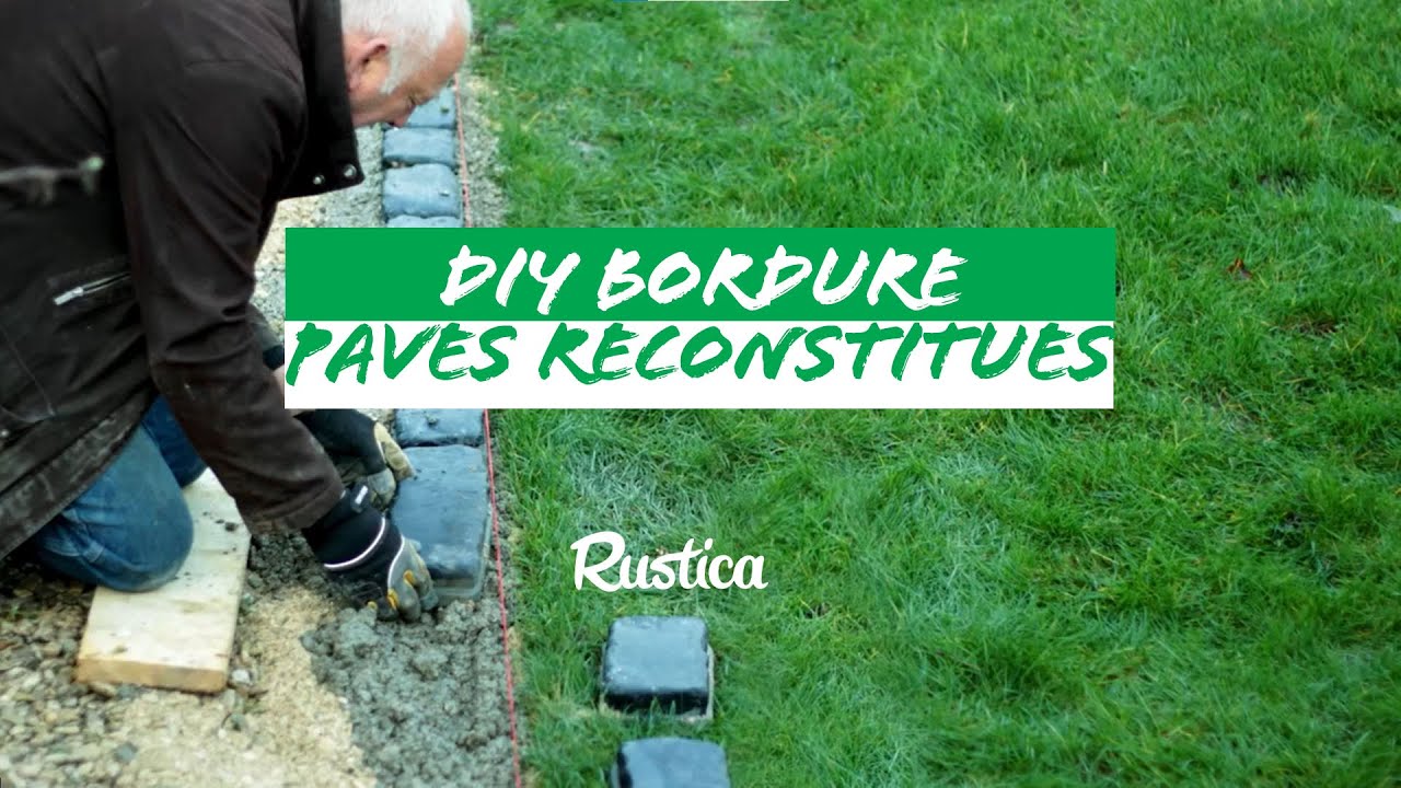 Bricolage au jardin : créer une bordure en pavés reconstitués