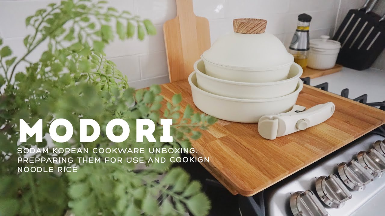 MODORI unboxing - Korean Sodam cookware. cooking rice and testing them.