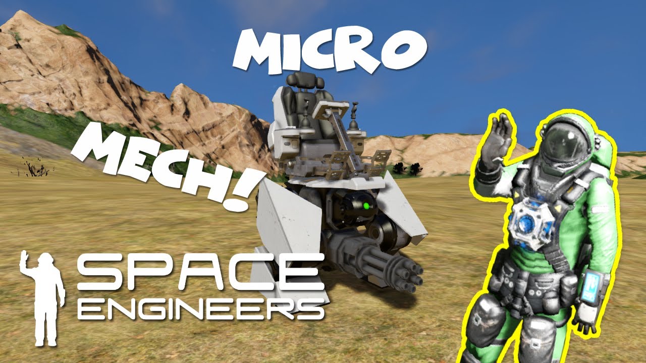 Building A Micro Mech In Space Engineers | 100+ Subscribers!!! Let's GO!!!