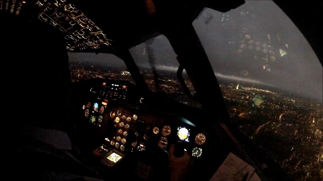 Storm Brian landing, in Manchester, Runway 23R
