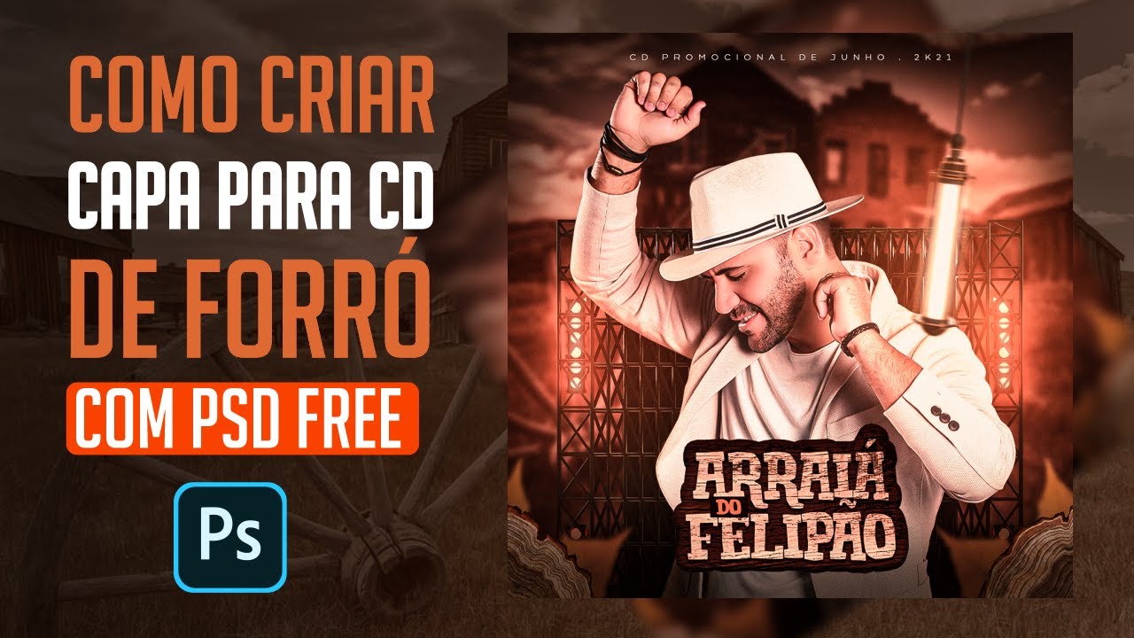 COMO CRIAR CAPA PARA CD DE FORR&Oacute; NO PHOTOSHOP | AULA