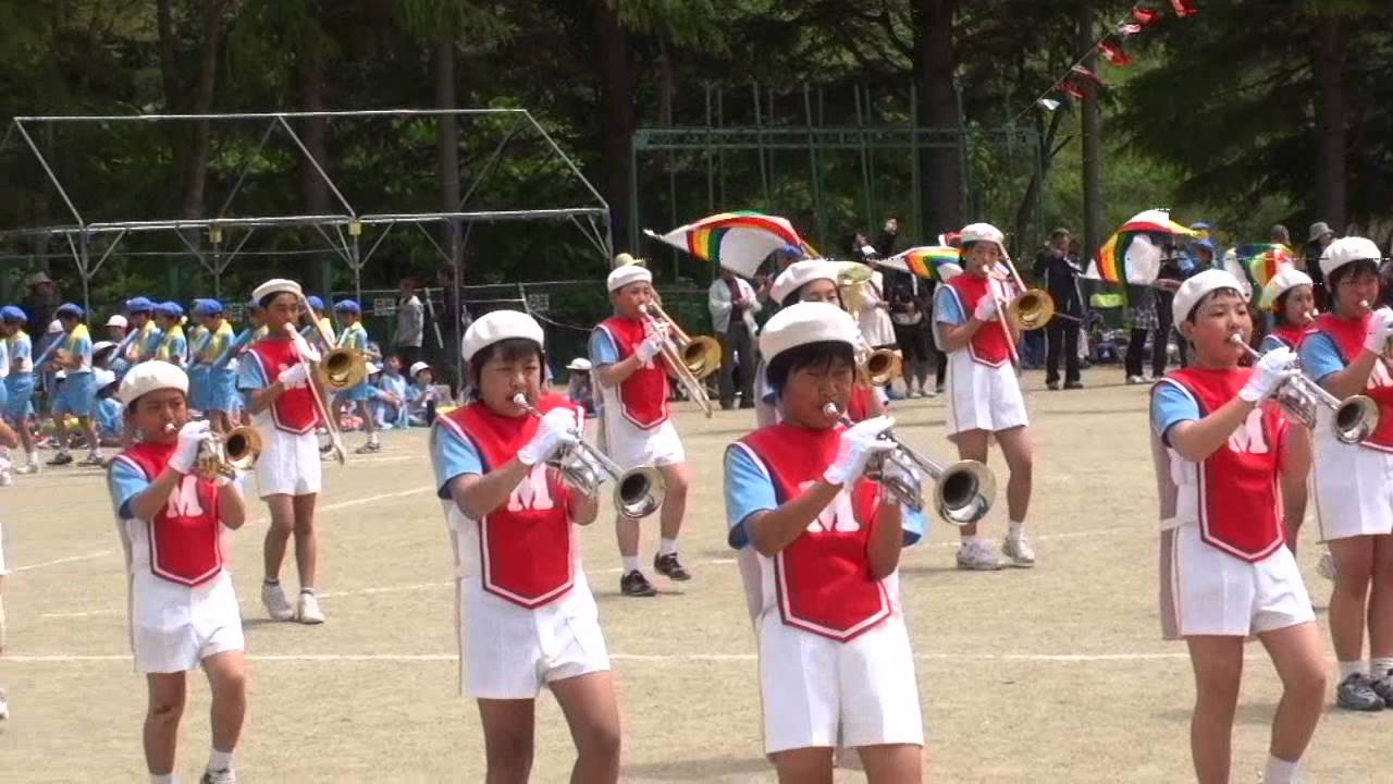 思い出の映像、双葉町南小学校運動会、鼓笛隊パレード