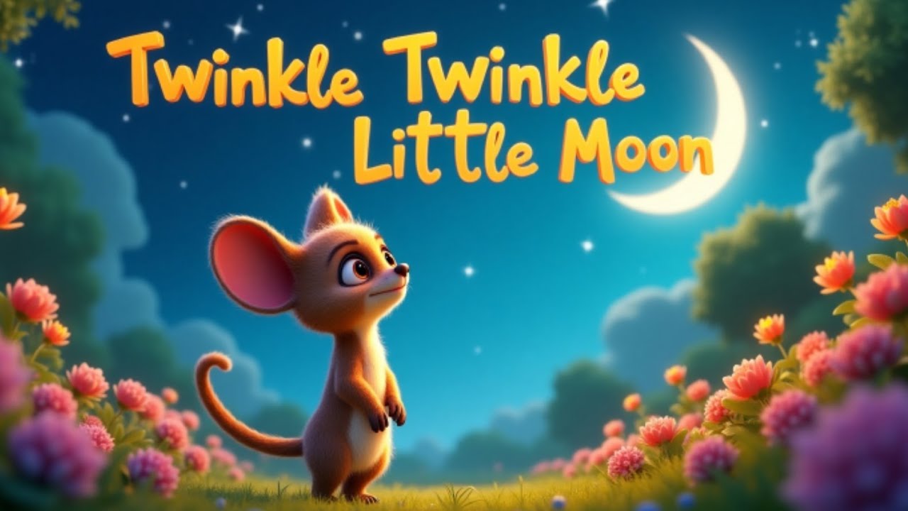 Twinkle Twinkle Little Moon | Kids Nursery Rhyme | Lullaby for Children