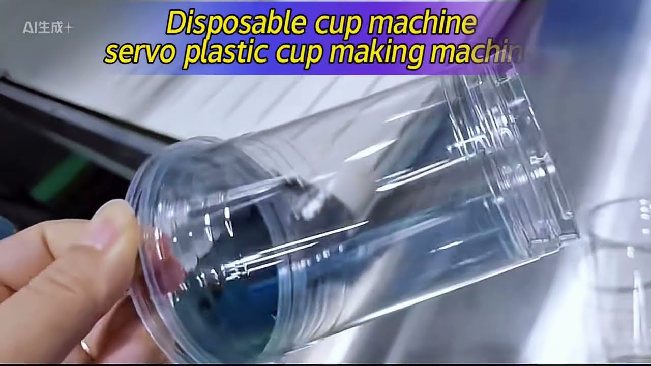 Disposable cup making machine, plastic cup thermoforming machine with automatic cup sorting#machine 