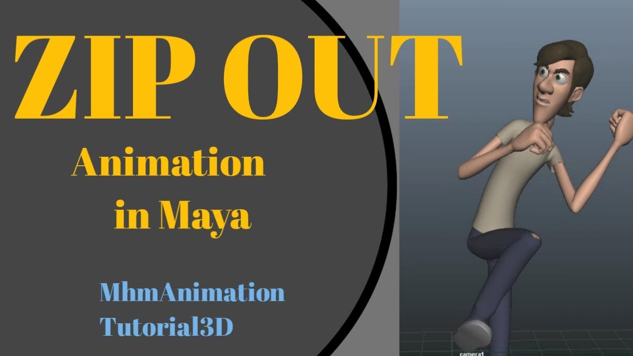 Zip out Animation Tutorial In maya