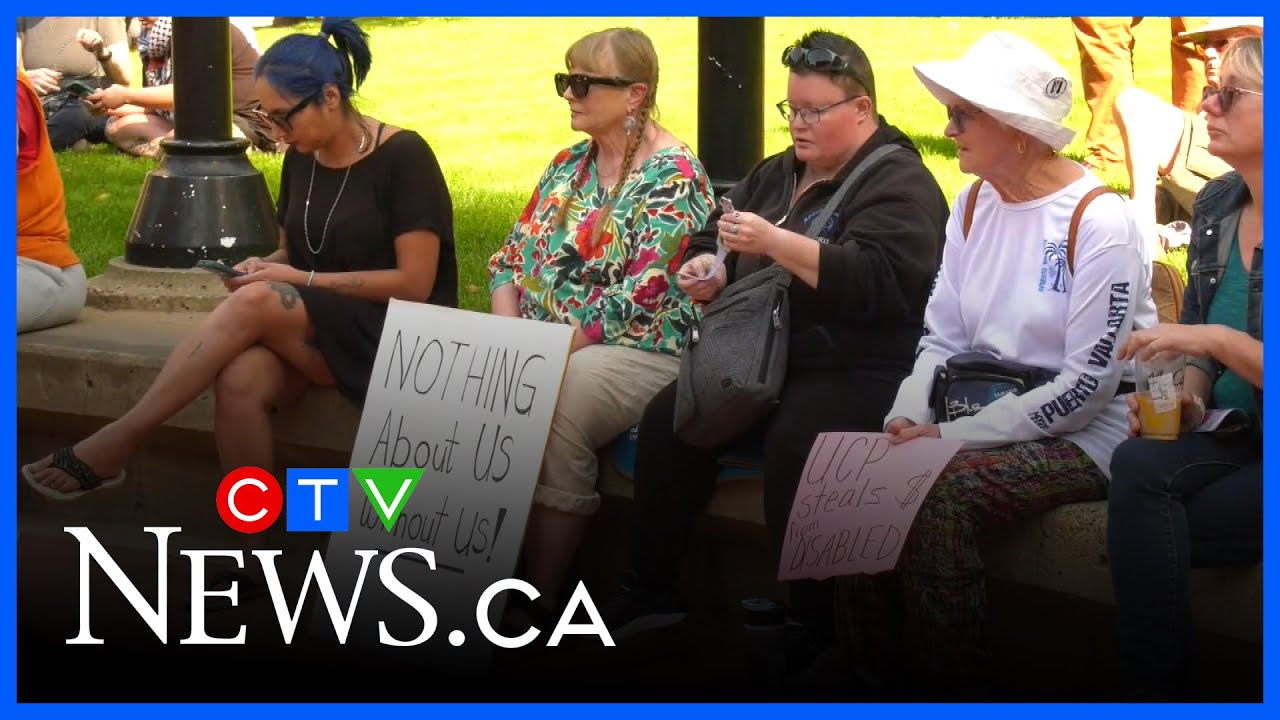 Disability recipients protest