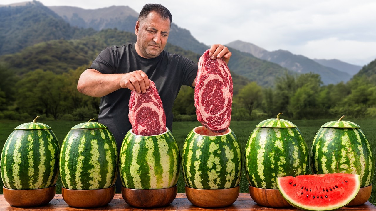 Juicy Ribeye Steak Sandwich with A Watermelon Marinade!