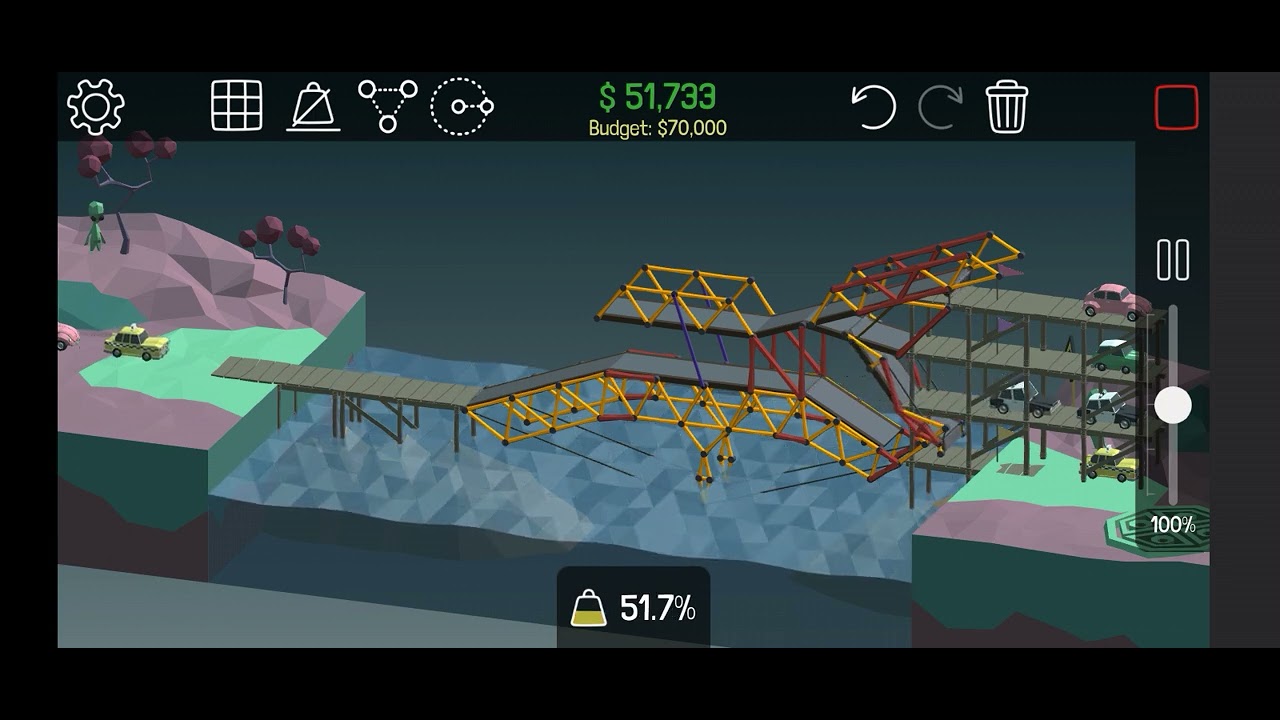 Poly Bridge 8-2: marble sorter