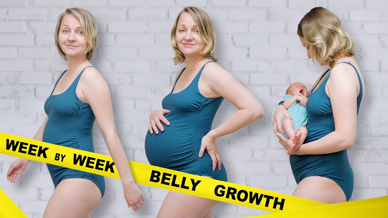 Belly Growth Transformation: Week by Week | Pregnancy Time-Lapse