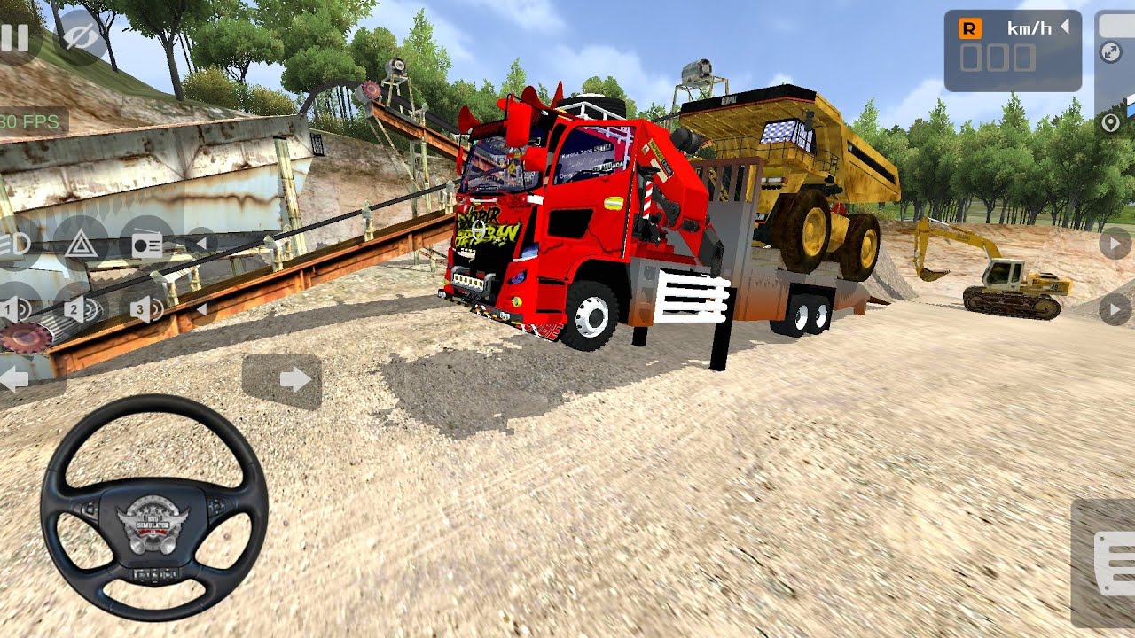KEREN PERMAINAN TRUK MUATAN TRUK TAMBANG DI PERTAMBANGAN PASIR - GAME BUS SIMULATOR INDONESIA 