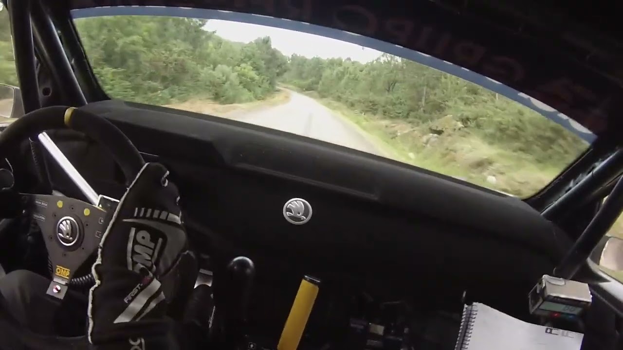 ON BOARD JORGE PEREZ MIRIAM VERA SKODA FABIA RALLY2 - RALLYE PONTEVEDRA 2022